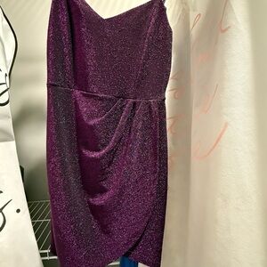 Elegant Purple Glitter Dress